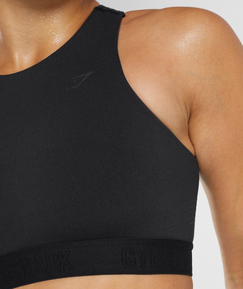 Women's Gymshark 315 Performance High Neck Sports Bra Black | NZ 2GTBAI